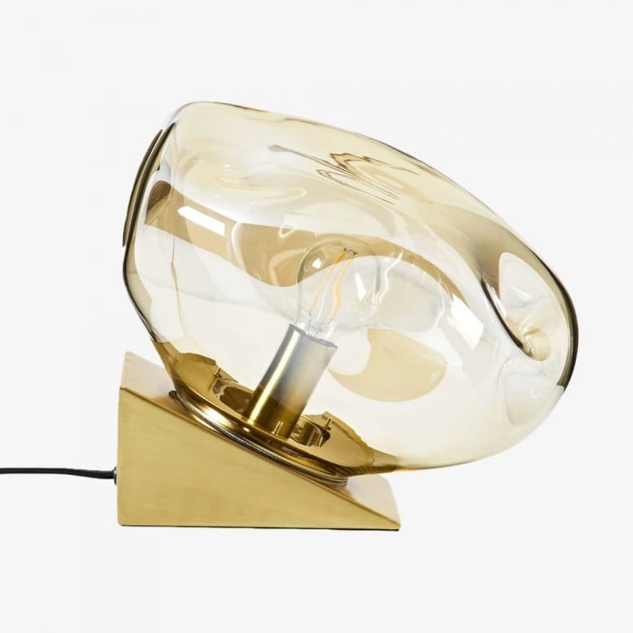 Glissora glazen tafellamp - Zachte, sculpturale glazen vorm voor woonkamer of slaapkamer HL1994