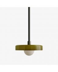 Luxvana Bell Shaped Glass Pendant Light - Industrial Metal Lantern Design Fixture for Kitchen HL2060