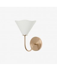 Korlisse Moderne Marmeren Wandlamp - Vintage Messing & Helder Glas Accentlamp voor Woonkamer en Hal HL2145