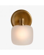 Lirra metalen wandlamp voor de badkamer met glazen kap - vochtbestendige wandlamp HL2254