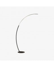 Lampadaire Brazara avec abat-jour en verre ajustable et pied en métal courbé pour espaces de vie HL2091