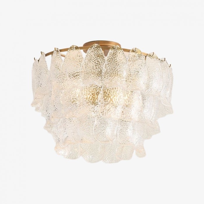 Lumvey Plafondlamp met Gelaagd Glas - Rond, Gestapeld Ontwerp voor Moderne Woning HL1969