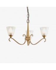 Lunetal Timeless Three-Arm Structure Semi Flush Chandelier - Vintage Pendant Light for Bedroom or Entry HL2035