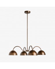 Lustrona Multi-Light Chandelier Metal Dome Shades - Streamlined Modern for Dining Room HL1872