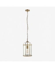 Korlisse Natural Stone and Glass Pendant Light - Stylish Lamp for Lounge or Living Room HL2124