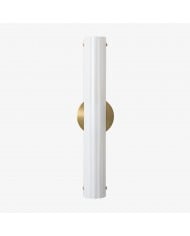 Kysara Brass Linen Wall Lamp - Sculptural Curves Design Suitable for Living Rooms, Bedrooms and Bathrooms HL1878