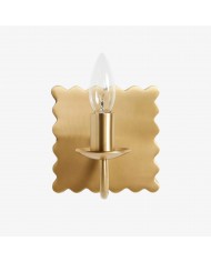 Savara Modern Curved Base Wall Light - Soft Diffused Fabric Shade for Hallways and Living Rooms HL1902