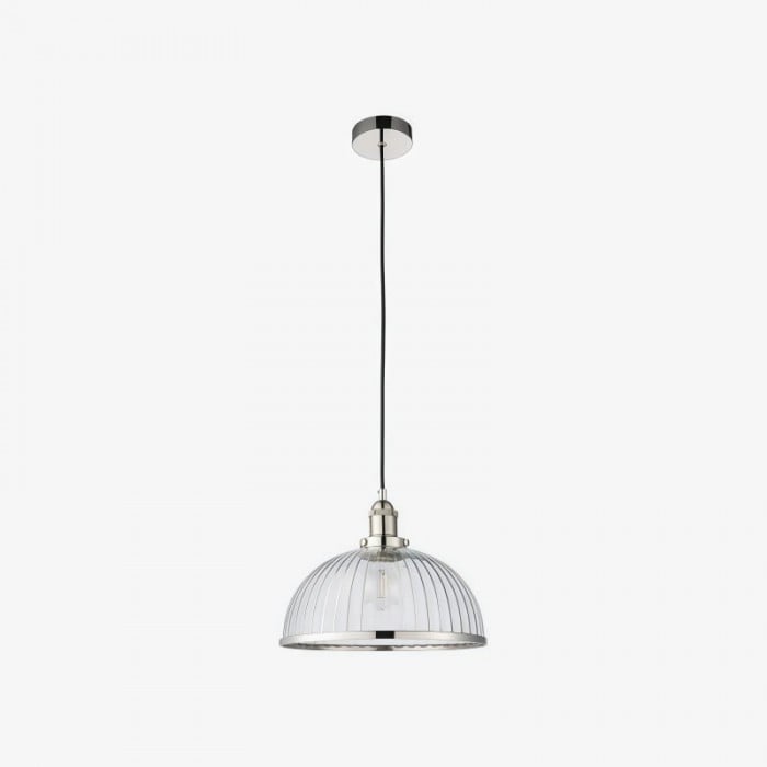 Novera Ribbed Glass Stylish Modern Pendant Lamp for Bedroom and Dining Area HL2171