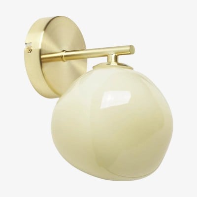 Orra Opal Glass Wall Sconce - Elegant Globe and Metal Sconce for Living Room and Bedroom HL1993