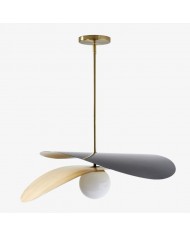 Plaitar Modern Brass Pendant Light - Minimalist Ceiling Fixture with Braided Cord for Hallways HL2190