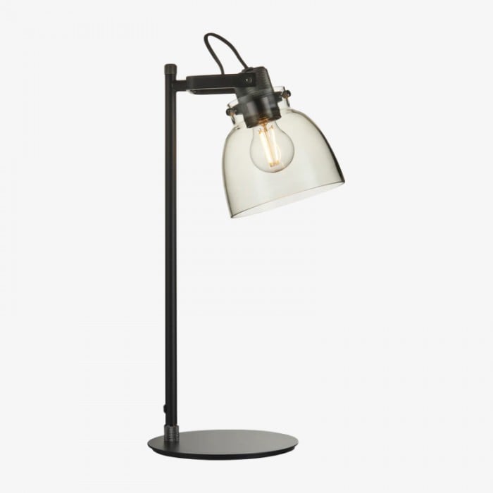 Readium Verstelbare Tafellamp - Industriële Metaal en Bolvormig Glas voor Slaapkamer en Studiekamer HL2065