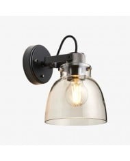 RibGlow Art Deco wandlamp met geribbeld glas - Vintage-geïnspireerde wandlamp voor de woonkamer HL2037