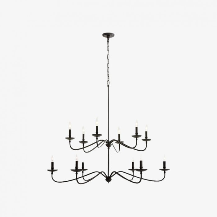 Reticula Modern Round Chandelier - Iron Frame with Open Circular Design for Dining or Entry HL1936