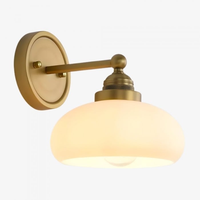 Riven Wall Lamp - Vintage Industrial Milk White Glass Shade for Indoor HL2262