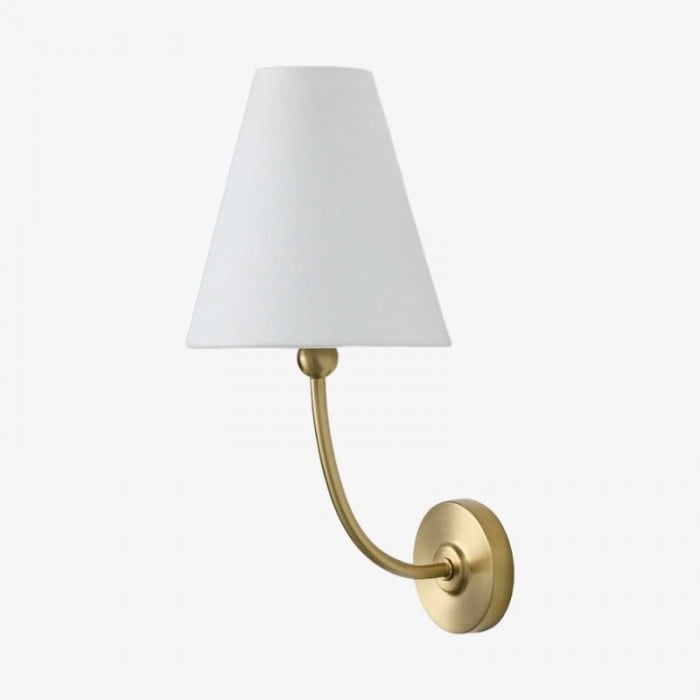 Roven Rechargeable Wall Sconce - Modern Cordless Fabric Shade for Bedroom HL1940