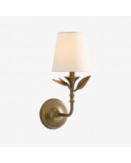 Savara moderne wandlamp met gebogen voet - zachte, diffuus verlichte stoffen kap voor hallen en woonkamers HL1902