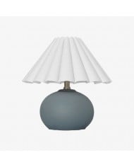 Pryssa Ceramic Table Lamp with Ivory Linen Shade -  Artistic Lighting for Living Room or Bedroom HL1859