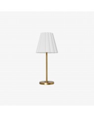 Savara Minimalist Table Lamp - Clean Glass Form with Fabric Shade for Bedrooms HL1900