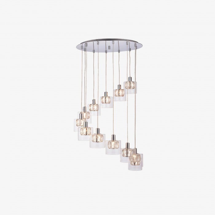 Glomara Sculpted Metal Pendant Lamp - Transitional Sconce Ambient Lighting for Bedrooms and Entryways HL2186