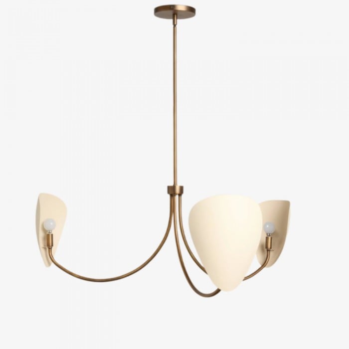 Lámpara de araña artística Shella - Diseño de brazo curvo para comedores o salas de estar HL1889