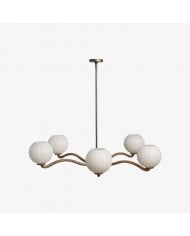 Lámpara de araña artística Shella - Diseño de brazo curvo para comedores o salas de estar HL1889