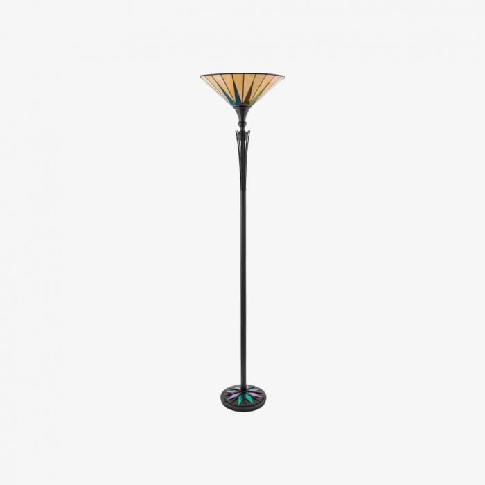 Lámpara de pie TF Dark Star con vitral y diseño de estrellas - Iluminación estilo Tiffany para salas de estar HL2225