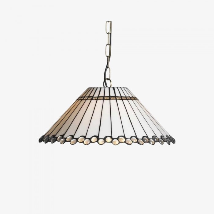 TF Allanton Art-Deco-Pendelleuchte – Elegante Glas-Deckenleuchte für Wohn- und Esszimmer HL2047