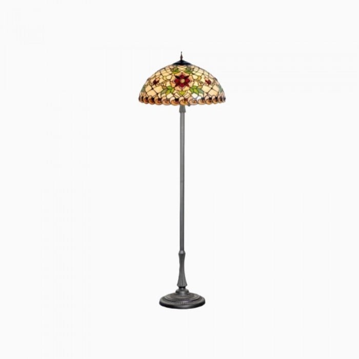 Lámpara de pie TF estilo Angelique - Pantalla de vidrio artesanal con ambiente cálido HL2115