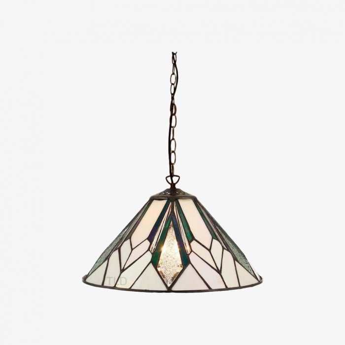 TF Astoria Tiffany Ceiling Pendant - Dimpled Geometric Glass Design for Living Room HL2236