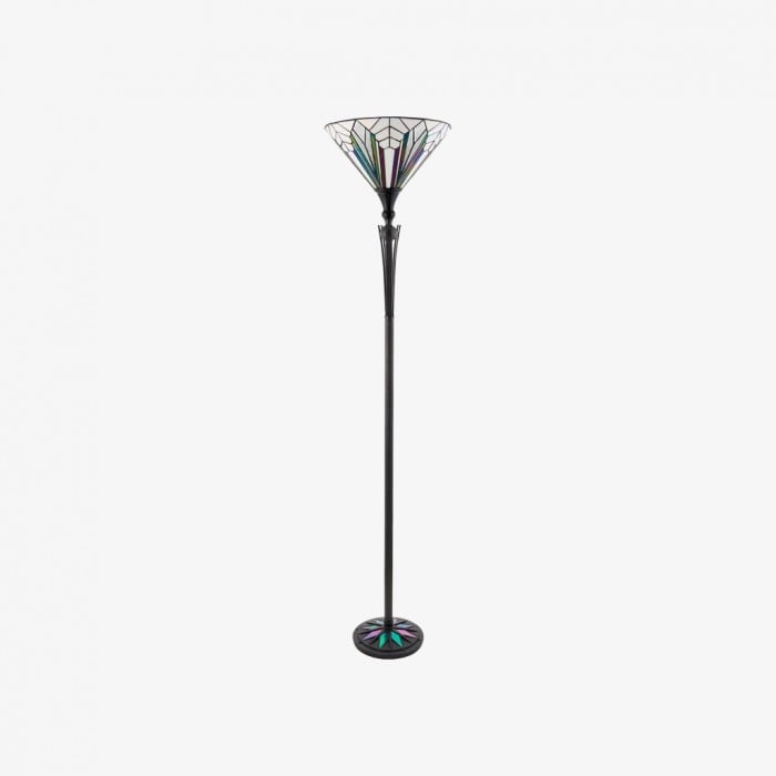 Lámpara de techo estilo Tiffany TF Astoria con pantalla de vidrio texturizado para ambientes de hogar y oficina HL2252