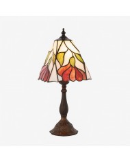 Lámpara de mesa Tiffany TF Astoria con brazo curvo de cuello de cisne y pantalla de cristal Art Déco para escritorio HL2222