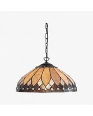 TF Brooklyn Inverted Pendant - Deco Glass Pendant Light with Adjustable Chain for Home Spaces HL2184
