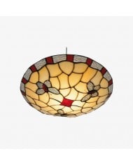 Lampada a sospensione lineare Velura - Paralume in lino naturale per un'atmosfera calda HL2271