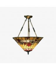 Lampada a sospensione a farfalla TF - Lampada a sospensione decorativa in vetro colorato per camera da letto o ingresso HL2027