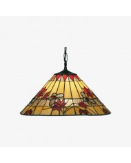 Lampada a sospensione a farfalla TF - Lampada a sospensione in vetro colorato in stile Art Nouveau per soggiorno HL2126