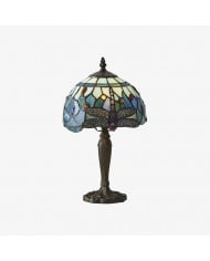 Lámpara de mesa delgada transicional Ruffmeto - Iluminación con pantalla escultural para sala de estar o dormitorio HL1851