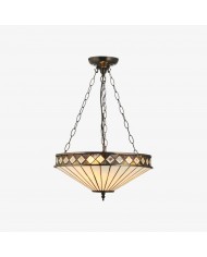 Lampada a sospensione in rattan naturale intrecciato Wickara - Lampada a sospensione boho-chic per soggiorno e sala da pranzo