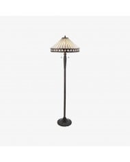 Zalen vloerlamp - Hanglamp met gelaagd linnen design en verouderd messing design voor de woonkamer HL1917