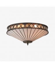 TF Fargo taklampa med halv infälld konstruktion - En klassisk dekorationslampa med dekorativ glasskärm för användning i flera