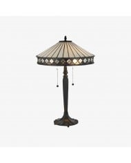 Zalen vloerlamp - Hanglamp met gelaagd linnen design en verouderd messing design voor de woonkamer HL1917