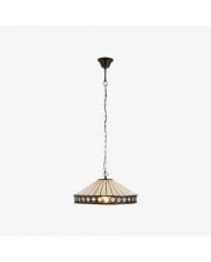 Zalen Layered Linen Pendelleuchte - Bronze Deckenleuchte für Wohn- und Esszimmer HL1916