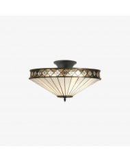 TF Hector Taklampa - Handgjord taklampa i målat glas, halvinfälld eller pendellampa för hemmet HL2217