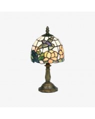 Lampa stołowa Zevatik z wąską nóżką i lnianym abażurem do oświetlenia nocnego HL2198