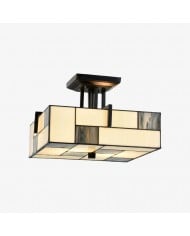 TF Nevada Glasschirm-Deckenleuchte – Halbeinbauleuchte für Eingangsbereiche und Esszimmer HL2014