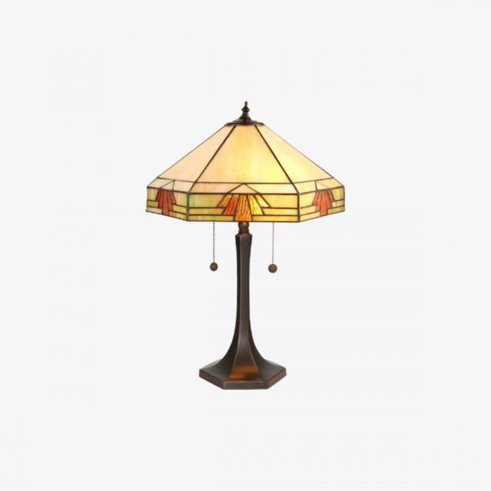 TF Nevada Geometric Stained Glass Table Light - Table Lamp for Living Rooms and Bedrooms HL2131