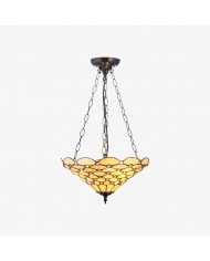 TF Nevada Glasschirm-Deckenleuchte – Halbeinbauleuchte für Eingangsbereiche und Esszimmer HL2014