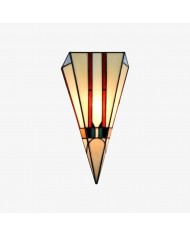 Lampada da parete in vetro rigato TF Vintora - Forma a campana industriale per sala da pranzo e corridoio HL2202