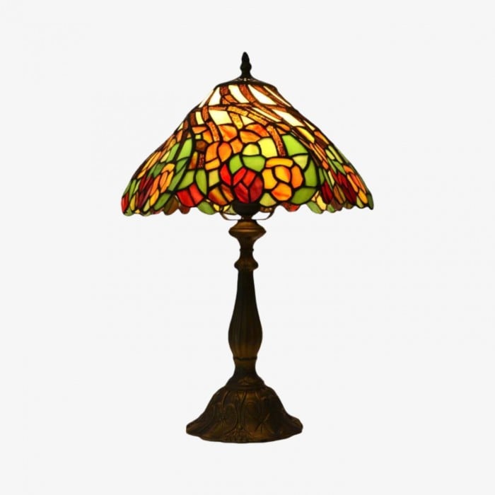 Elegancka lampa witrażowa TF Sorenia – ręcznie robiona lampa stołowa Tiffany do wnętrz domowych HL2085