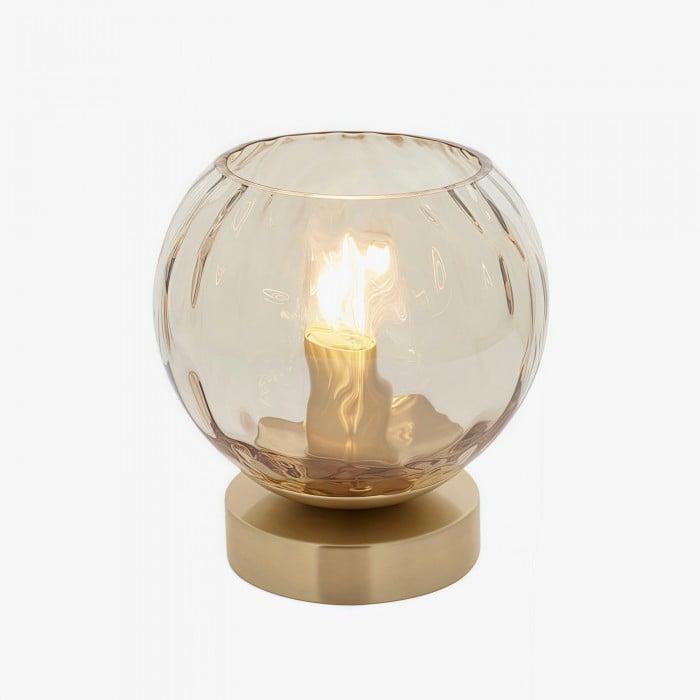Tracian Modern Dimple Globe Lamp – mosiężna lampa dekoracyjna do sypialni lub salonu HL2250