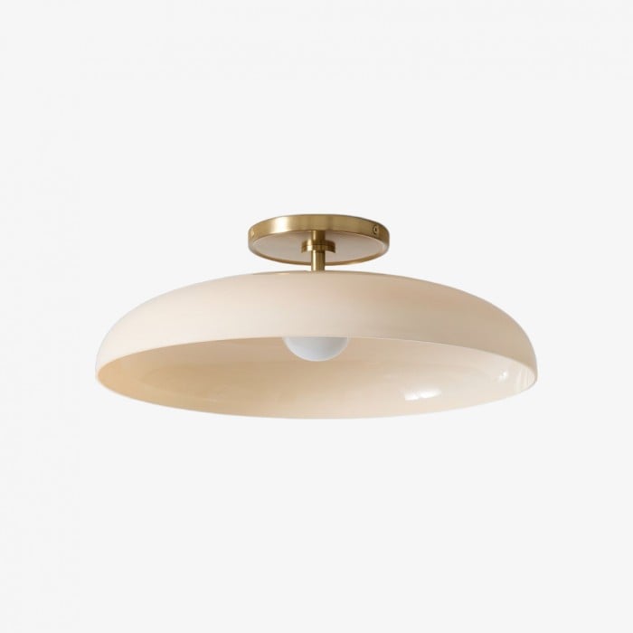 Lampa sufitowa Vega Glass Flush Mount – nowoczesna lampa sufitowa w kolorze szampańskim, do przedpokoju, HL1964